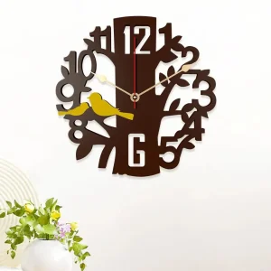 Brown Tree  with Yellow birds