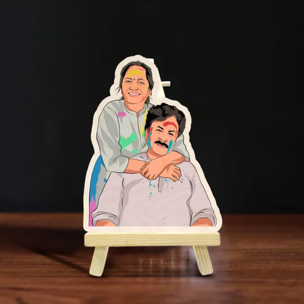 Personalized Caricature Wooden Print - Image 2