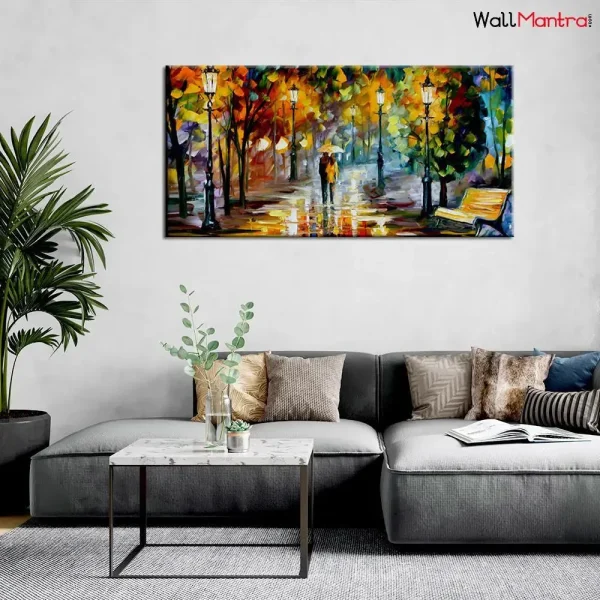 Forest Scenery Panoramic Canvas Wall Painting - Image 2
