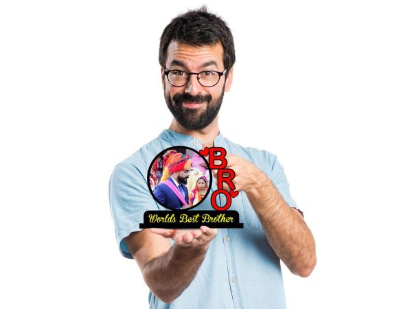 Personalized Worlds Best Bro Table Top Photo Frame - Image 2