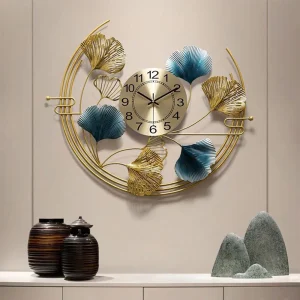 Crescent Metal Wall Clock