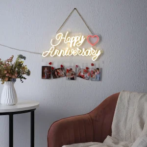 Neon Anniversary Love Glow with Photo