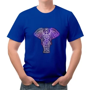 Royal Elephant Unisex Blue T-Shirt
